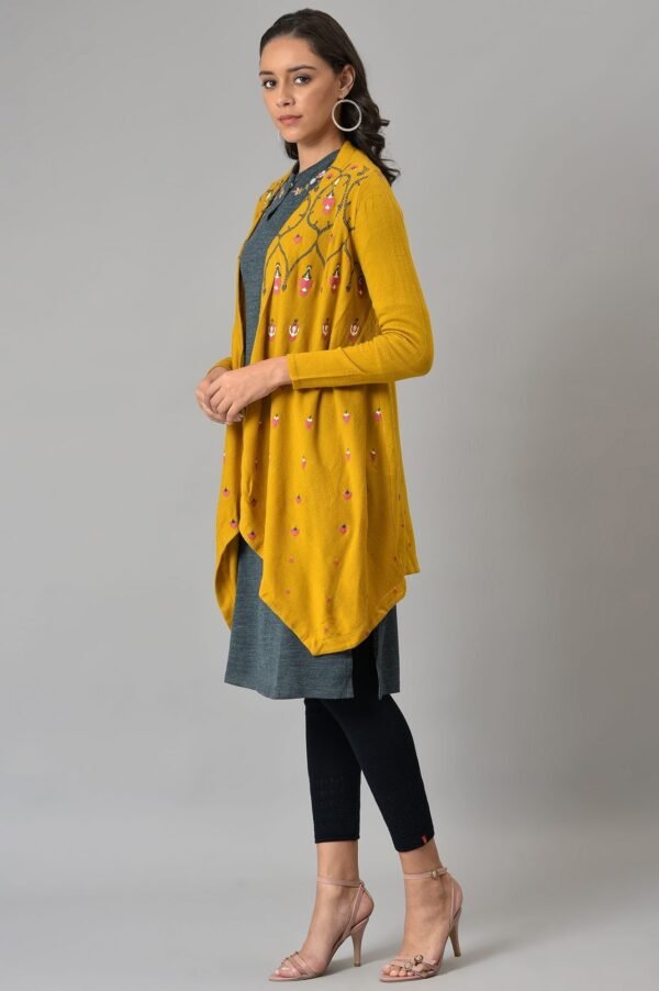 Yellow Knitted Cardigan - Image 3