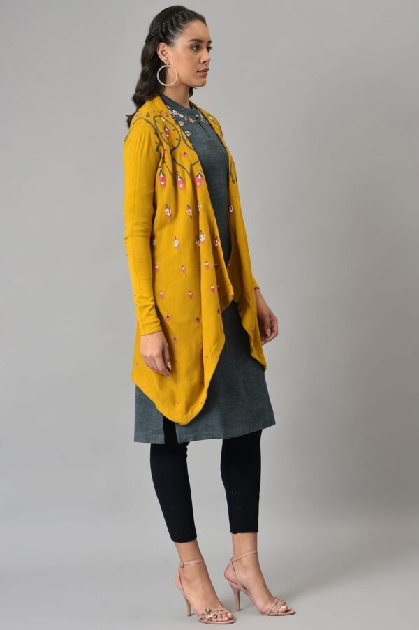 Yellow Knitted Cardigan - Image 4