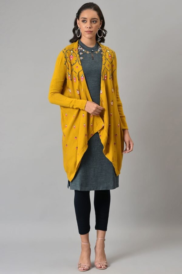 Yellow Knitted Cardigan - Image 5